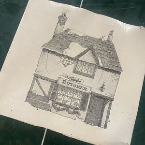 Department 56 Black and White Cottage Illustration
